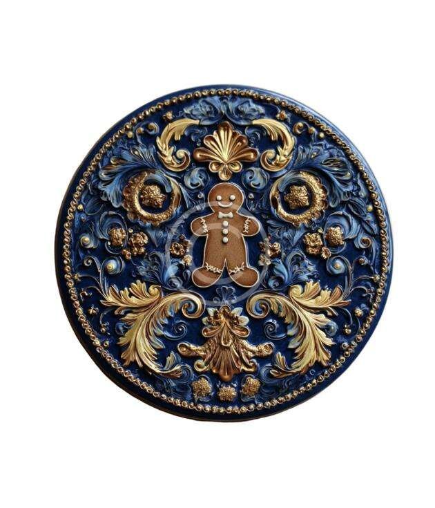 Ornate baroque ceramic wall plate